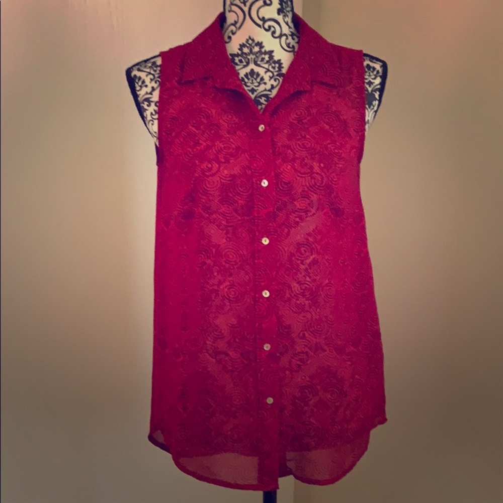 Sleeveless See-through Top